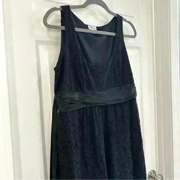 Mimi Maternity Lace Empire Waist Sleeveless Black Cocktail Party Dress Size M - Picture 4 of 16